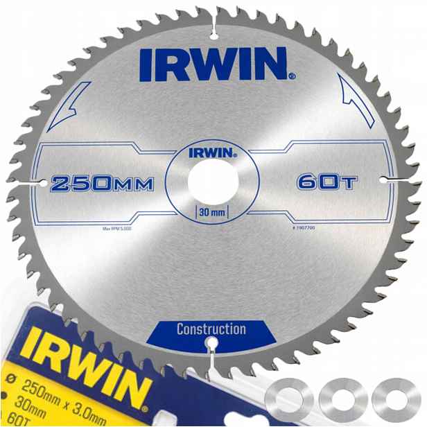 Irwin 1907700 Pila Kotoučová S Vidií Kotouč Pro Řezání Dřeva 250 x 30 60Z