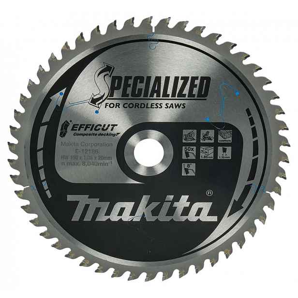 Makita - Pilový kotouč na dřevo 190x20 mm, 50 zubů E-12186