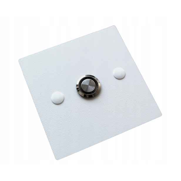 Tlačítko zvonku pro domofon Metalová Led 9/12/24/230V 10x10 čtverec bílá