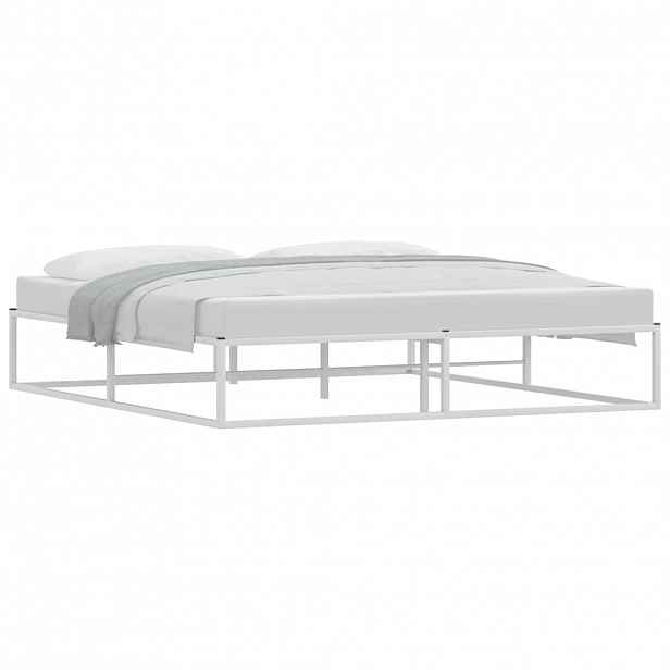 vidaXL Rám postele bez matrace bílý 180x200 cm kovový