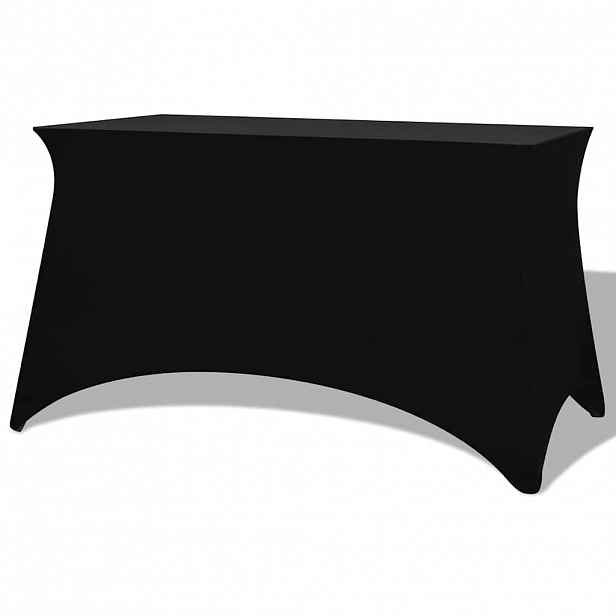 vidaXL Strečový návlek na stůl 2 ks 243x76x74 cm černá