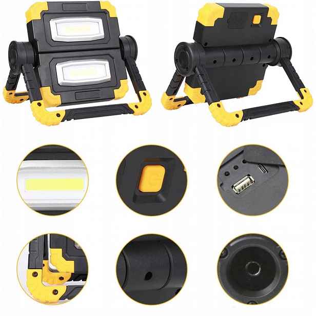 Adviti Led zářič Geminix 2x10W 5000 mAh IP44