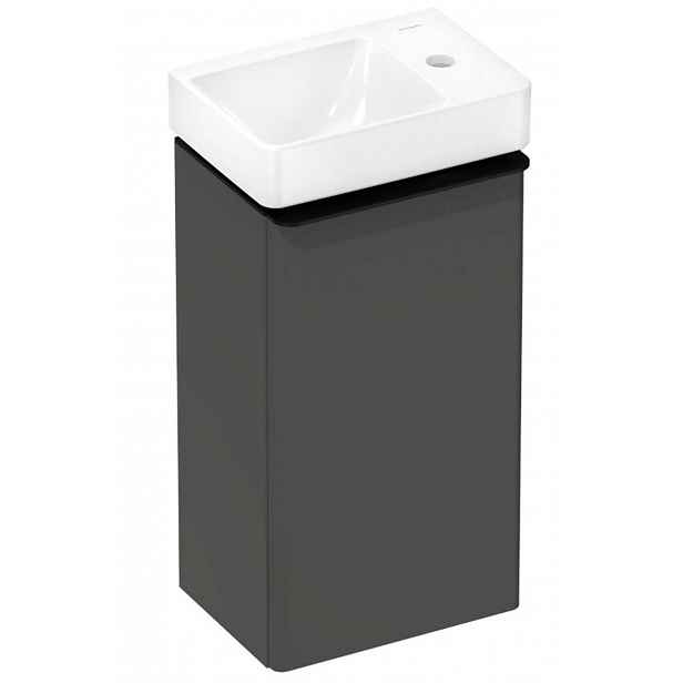 Hansgrohe Xelu Q - Skříňka s umývátkem, 63x34x27 cm, 1 dvířka, panty vpravo, matná šedá/matná černá 54366670