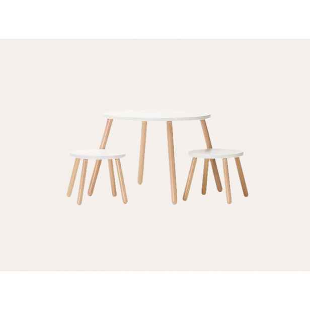 Kid's Concept Dětský stůl a židle (stoličky) - bílý set