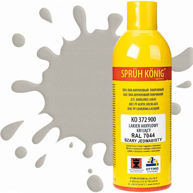 Ko 372 Krycí akrylový lak Ral 7044 šedý hedvábný polomatný 400 ml barva