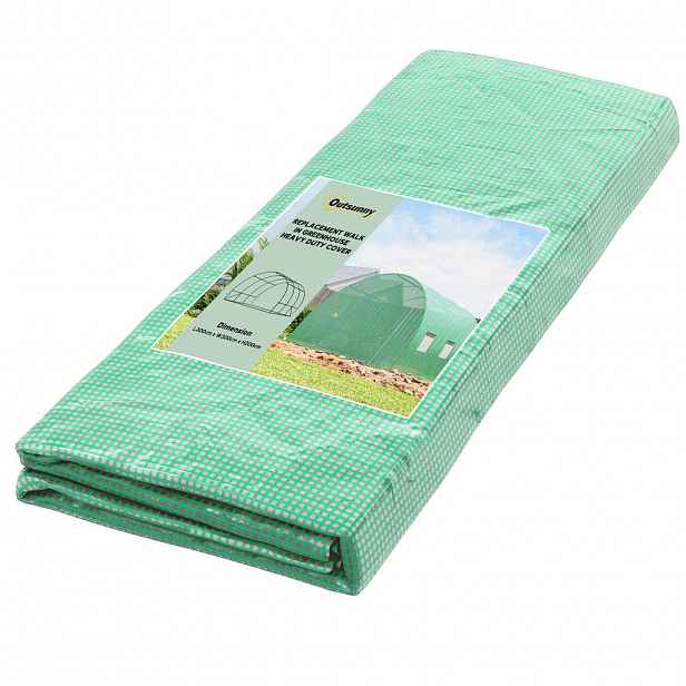 Outsunny NÁHRADNÍ FÓLIE Náhradní kryt 300 x 300 x 200 cm s předními dveřmi, 6 oken, odolný proti roztržení