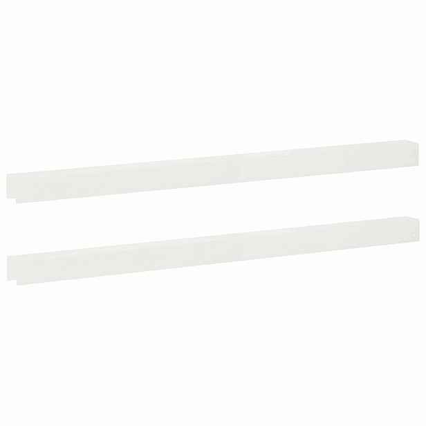 vidaXL Krycí profil na zahradní obruby 2 ks 100 x 5 x 5 cm Ocel Bílá