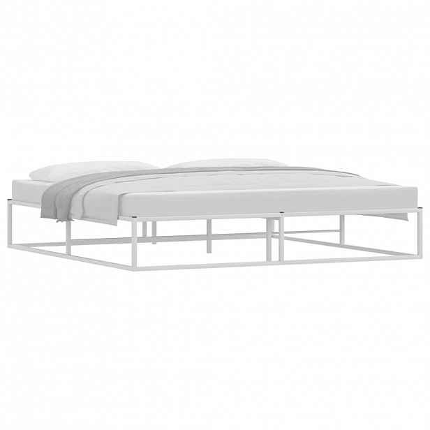 vidaXL Rám postele bez matrace bílý 200x200 cm kovový