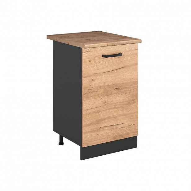 Vicco SPODNÍ SKŘÍŇKA KUCHYŇSKÉ LINKY R-Line, Zlatý mocný dub/Antracit, 50 cm pracovná doska Dub Goldkraft