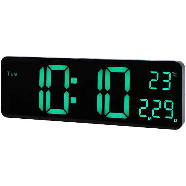 Elektronické Nástěnné Hodiny Tabulka Led Rgb Displej 39 Cm Pilot