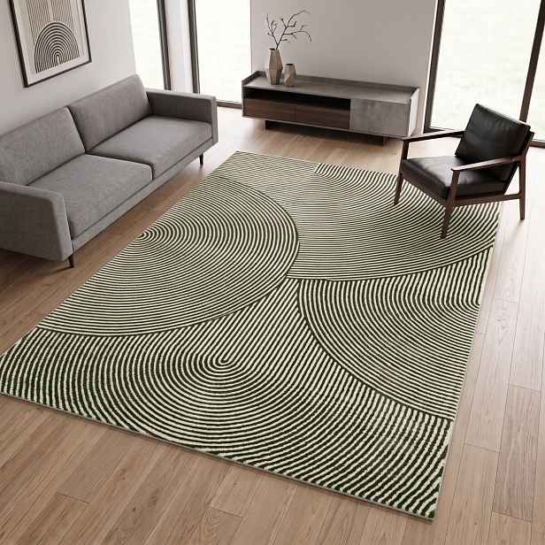 Kusový koberec Zafiro 25 Green, 80x150, zelená, kancelář, Angel Carpet