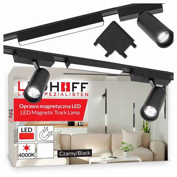 Magnetické kolejnicové osvětlení Set 2x Lišta 1m 5x Led reflektor lampa