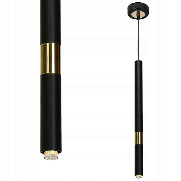 Milagro Závěsná lampa Monza Black Gold MLP6333 1xG9 8W Černá Zlatá Metalová