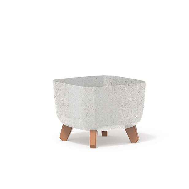 Prosperplast Květináč GRACIE SQUAT ECO bílý, varianta 39 cm