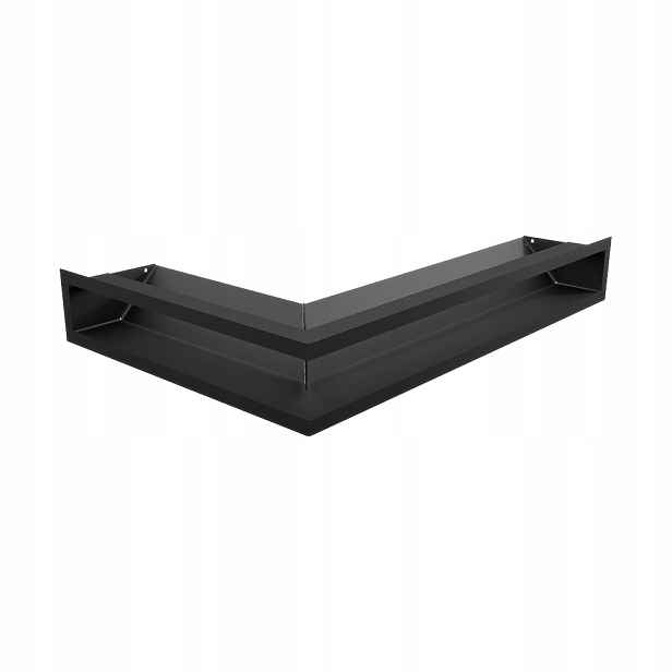 Ventilační mřížka do krbu Luft rohová pravá 40x60x9 černá