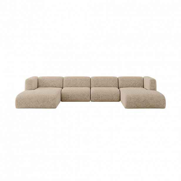 ALTDECOR SEDACÍ SOUPRAVA DO U MIRA-U2 408x179x70 Hnědá Velur