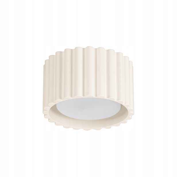 Sollux Stropní bod rýhovaný kulatý béžový 6 cm 1xGX53 10W Aura Karbon