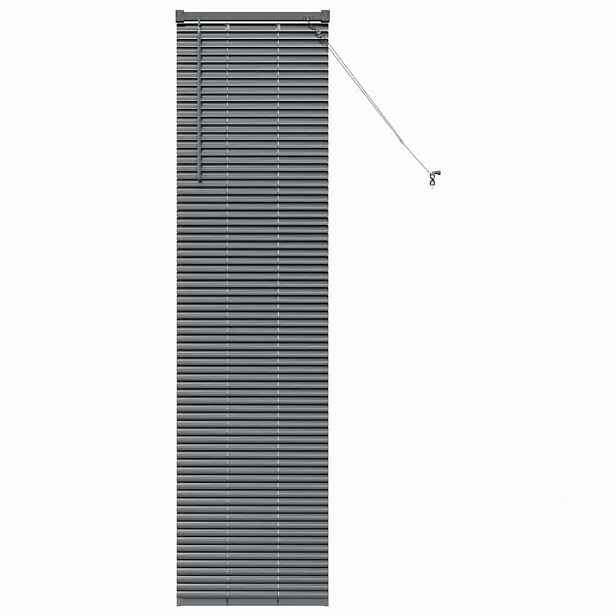 vidaXL Venet školní žaluzie Tmavě šedá 175 x 45 cm 25 mm Hliník