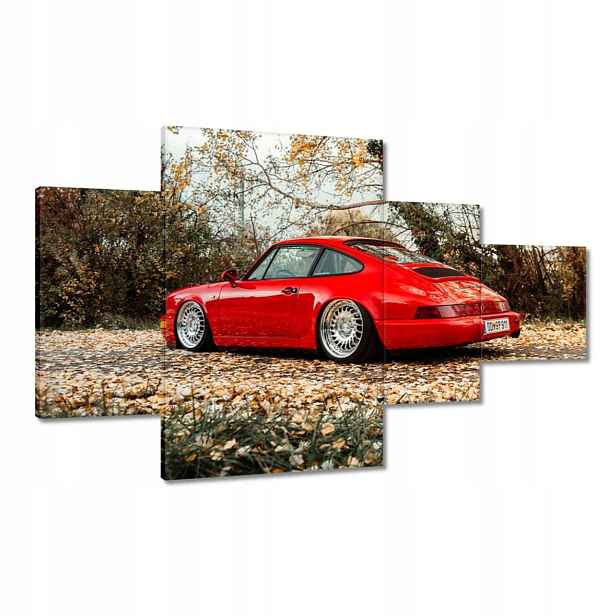 Obrazy 130x80 Červené Porsche Auto