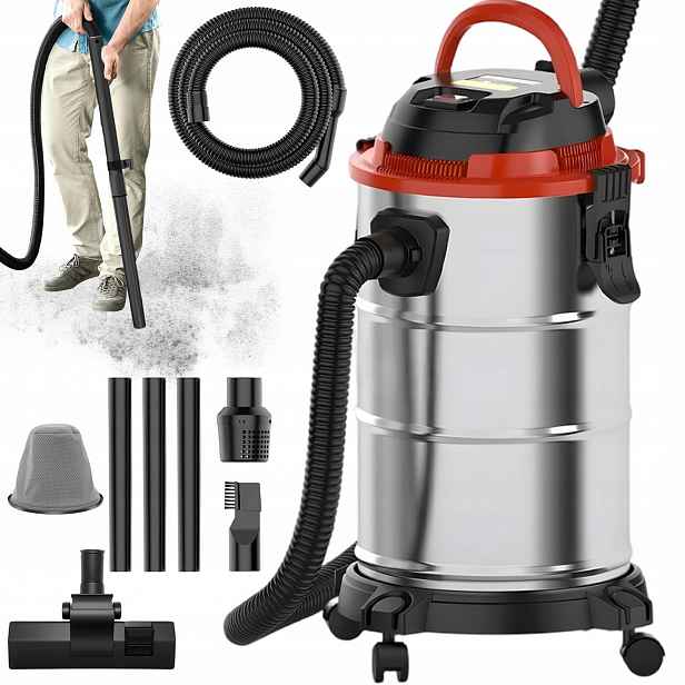 Bezsáčkový Průmyslový Vysavač , Suchý I Mokrý, Na Popele A Nečistoty Z Krbů 1100 W