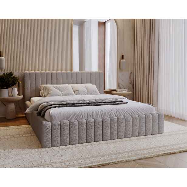 Elegantní manželská postel 140x200 TEREZIE 2 - šedá