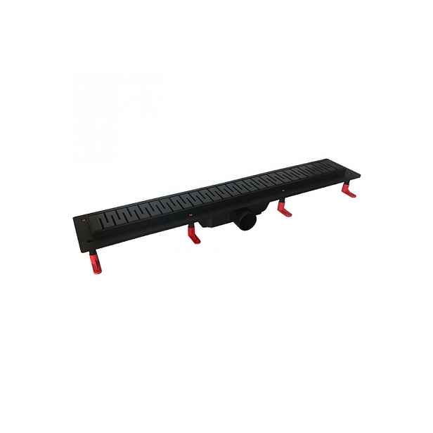 HOPA STANDARDline BLACK MEDIUM 700 - černý lineární plastový žlab 700 mm