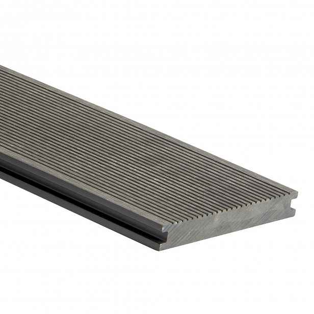 Prkno terasové dřevoplastové WPC PERI plné odstín dark grey 140×20×2900 mm