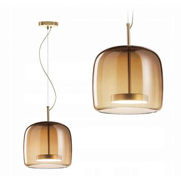 Stropní Svítidlo Toolight Závěsná Skleněná Amber APP613-1CP Led Jantarová