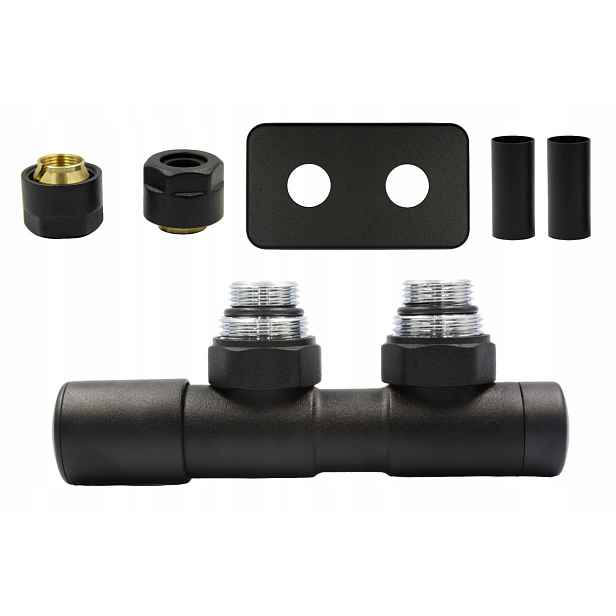 Ventil reg 50 mm Twins černý, levý, Cu AiO r.pros