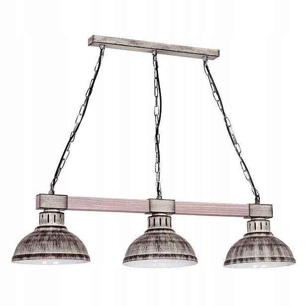 Závěsná lampa na tři body, světle hnědá