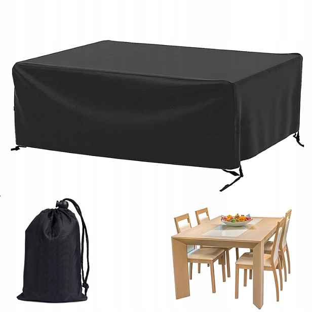 Obal na zahradní nábytek 230x165x80 cm voděodolný černý 210D