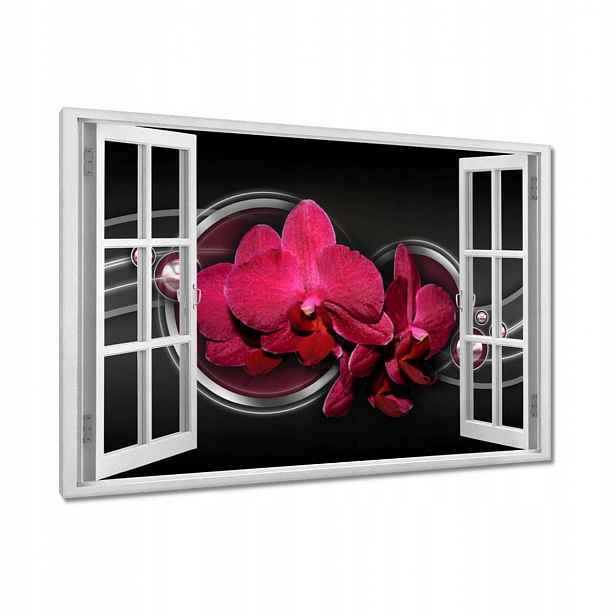 Obrazy 90x60 Abstrakce s orchidejí
