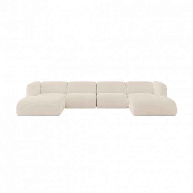 ALTDECOR SEDACÍ SOUPRAVA DO U MIRA-U2 408x179x70 Béžová Manšestr