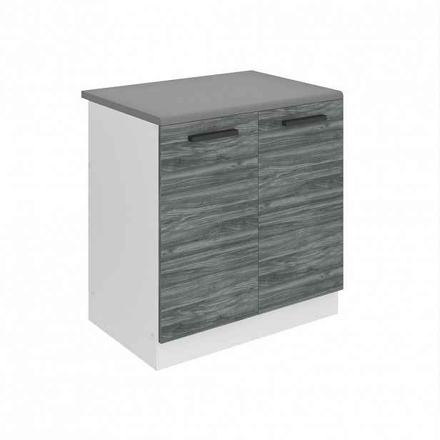 B BELINI GROUP DŘEZOVÁ SKŘÍŇKA 80 cm SDZ, s pracovní deskou, se 2 dveřmi, Glamour dřevo