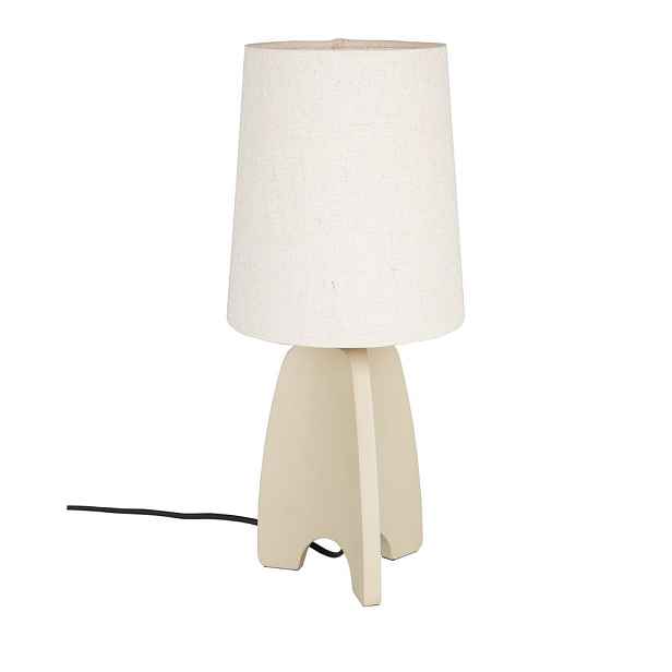 Béžová betonová stolní lampa s textilním stínidlem (výška 45 cm) Saba – Zuiver