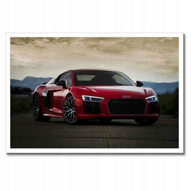 Plakáty v rámu 60x40 Červené Audi Auto