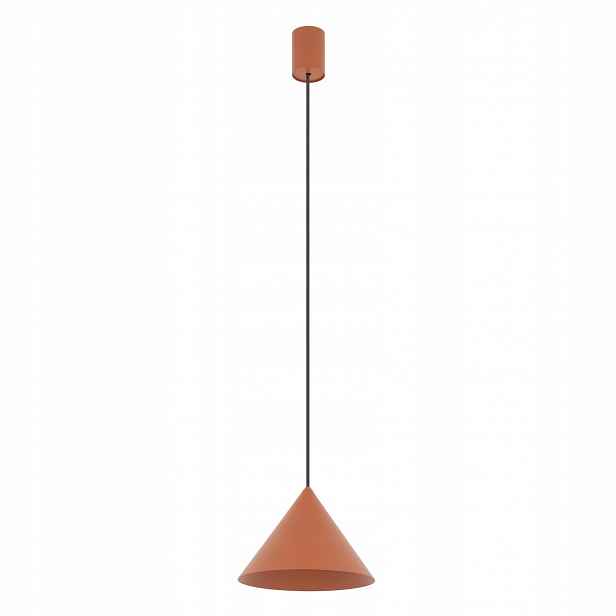 Hnědá závěsná lampa Zenith s moderním akcentem nad stůl Nowodvorski