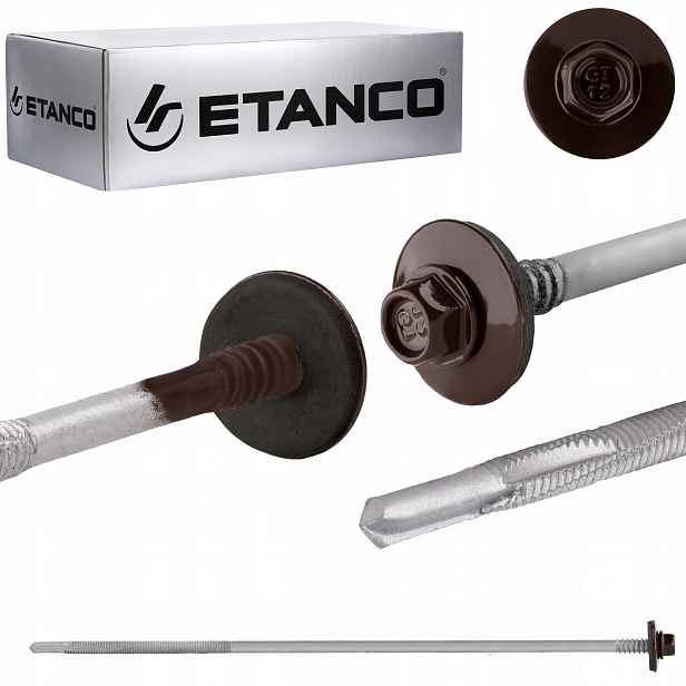 Šrouby do sendvičové desky 230 mm Ral 8017 100 ks pro kov Etanco GTR12