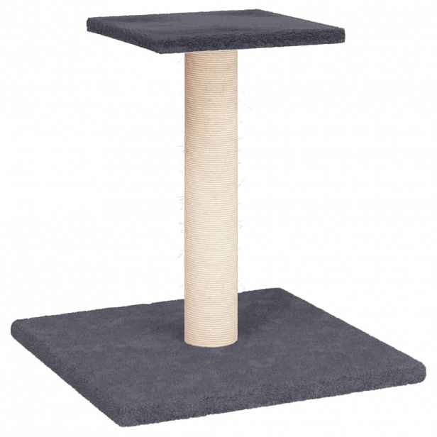 vidaXL Škrabadlo pro kočky s plošinou tmavě šedé 38 cm