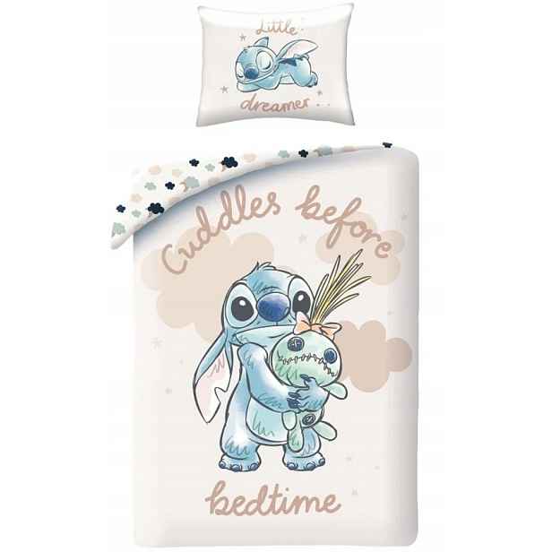 Bavlněné ložní povlečení Stitch Mazlení před spaním