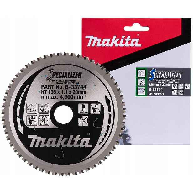 Makita Řezací Kotouč Na Kov Inox 136x20mm 56Z Specialized B-33744