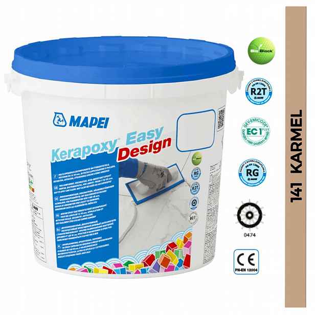 Mapei Epoxidová Spárovací Hmota Kerapoxy Easy Design 3 kg Kyselinovzdorná 141 Karamel