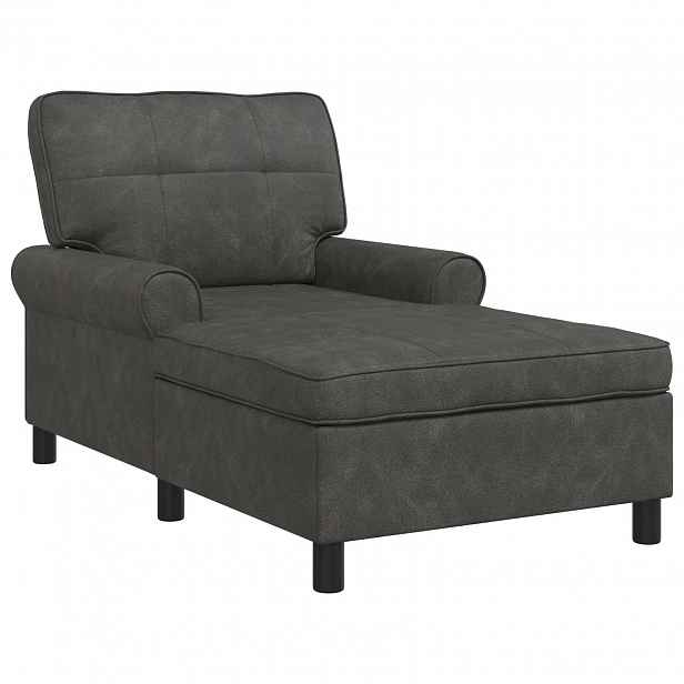 vidaXL Chaise Lounge Černá Umělá kůže 91 x 157 x 91 cm
