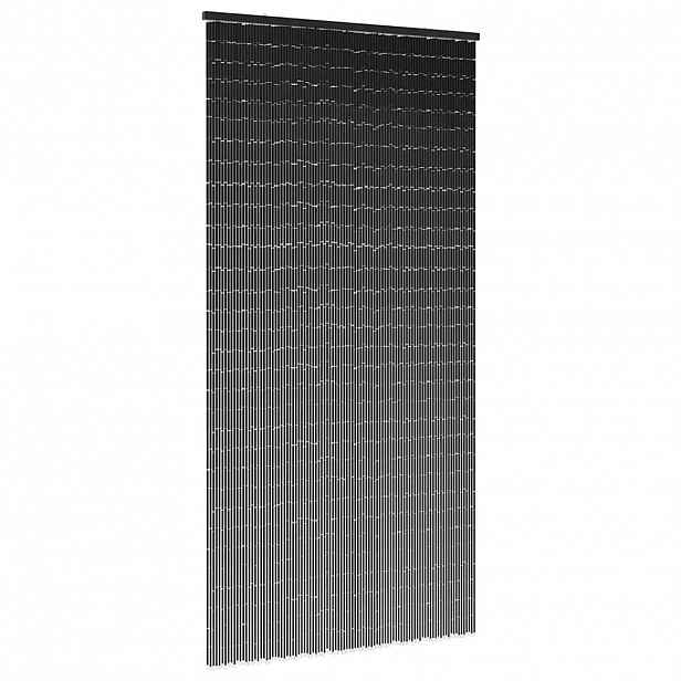 vidaXL Dveřní závěs proti hmyzu, tmavě šedá, bambus, 100x200 cm
