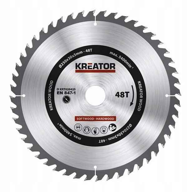 Kreator pilový kotouč 250mm*30mm 48Z KRT020425