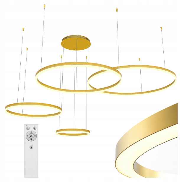 Závěsná Led lampa lustr Ring 40/60/80/100 cm 3CCT 3000-6500K Xudo dálkový ovladač