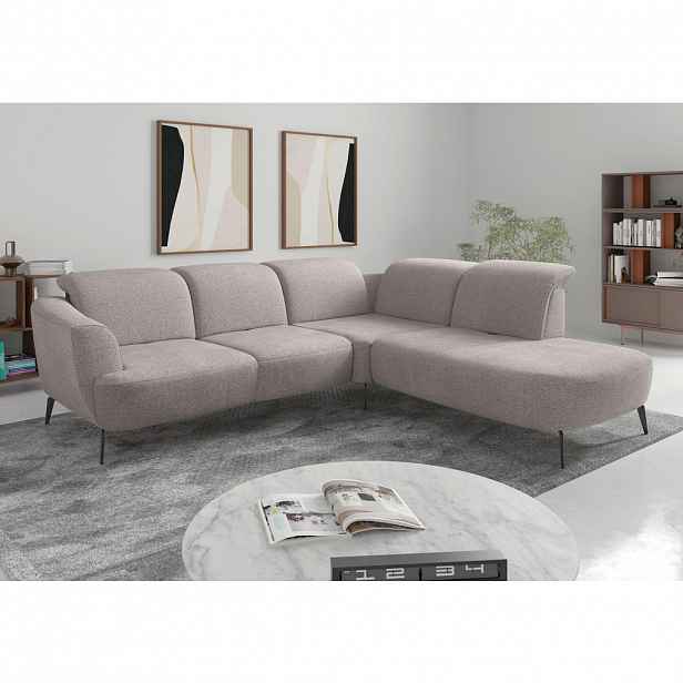 Sit & More ROHOVÁ SEDAČKA, textil, barvy stříbra