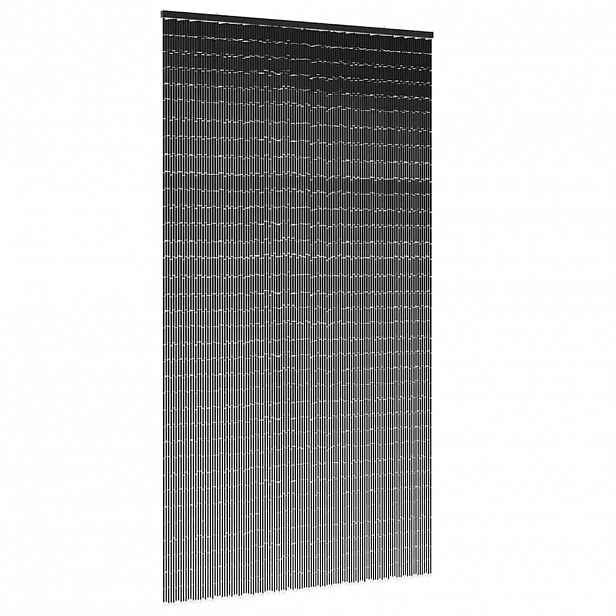 vidaXL Dveřní závěs proti hmyzu, tmavě šedá, bambus, 120x220 cm