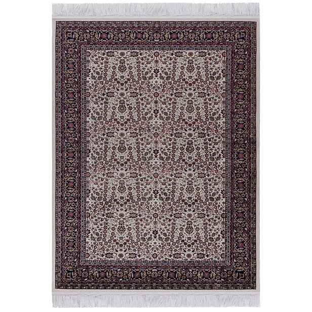 Koberec do obývacího pokoje béžový 200x290 cm, orientální, tradiční, měkký, krátký vlas