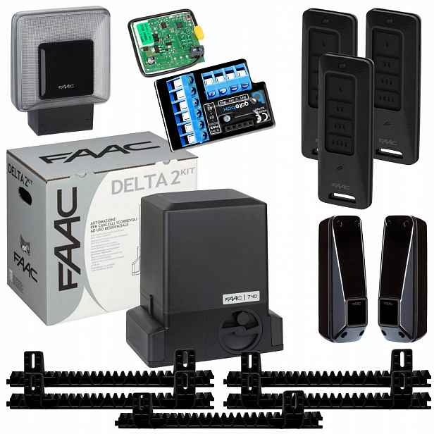 Faac DELTA2+ Modul WiFi Lampa+ Lišta+ Pilot 3ks pohon posuvné brány